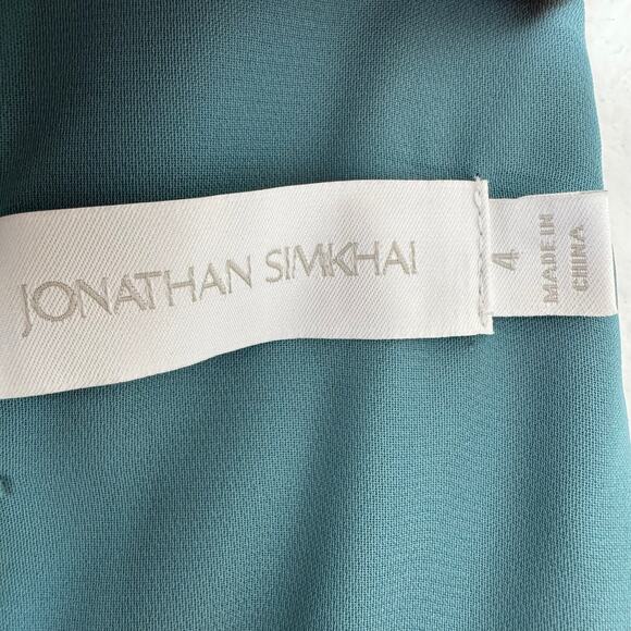 Jonathan Simkhai Carli Plissé Pleated Halter Maxi Dress Size 4 NEW - Picture 10 of 12